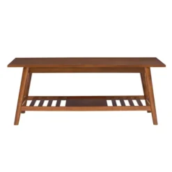 Wood Slatted Bottom Shelf Coffee Table-Kirkland's Home Sale