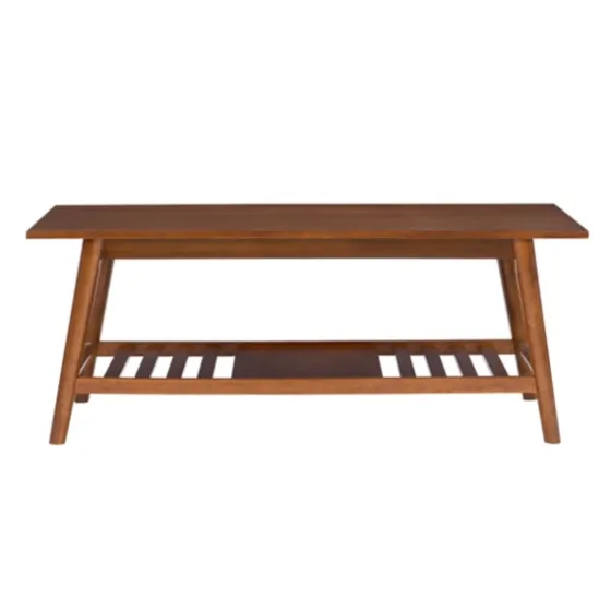 Wood Slatted Bottom Shelf Coffee Table-Kirkland's Home Sale