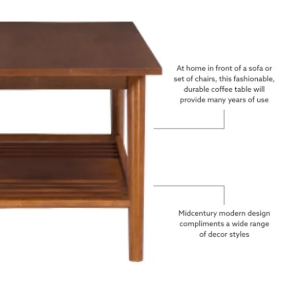 Wood Slatted Bottom Shelf Coffee Table-Kirkland's Home Sale