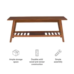 Wood Slatted Bottom Shelf Coffee Table-Kirkland's Home Sale