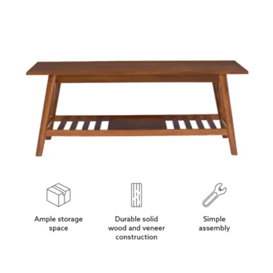 Wood Slatted Bottom Shelf Coffee Table-Kirkland's Home Sale