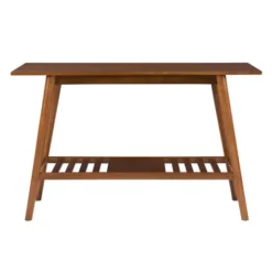 Wood Slatted Bottom Shelf Console Table-Kirkland's Home Hot
