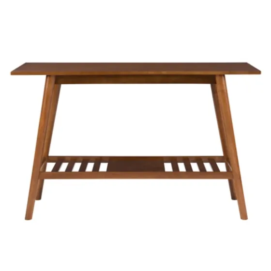Wood Slatted Bottom Shelf Console Table-Kirkland's Home Hot