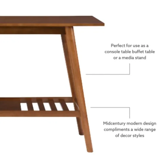 Wood Slatted Bottom Shelf Console Table-Kirkland's Home Hot