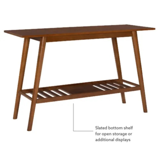 Wood Slatted Bottom Shelf Console Table-Kirkland's Home Hot