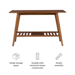 Wood Slatted Bottom Shelf Console Table-Kirkland's Home Hot