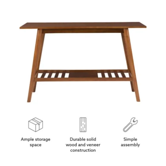 Wood Slatted Bottom Shelf Console Table-Kirkland's Home Hot