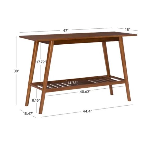 Wood Slatted Bottom Shelf Console Table-Kirkland's Home Hot