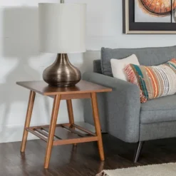 Wood Slatted Bottom Shelf Side Table-Kirkland's Home Outlet