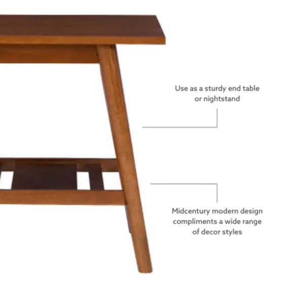 Wood Slatted Bottom Shelf Side Table-Kirkland's Home Outlet