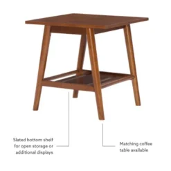 Wood Slatted Bottom Shelf Side Table-Kirkland's Home Outlet
