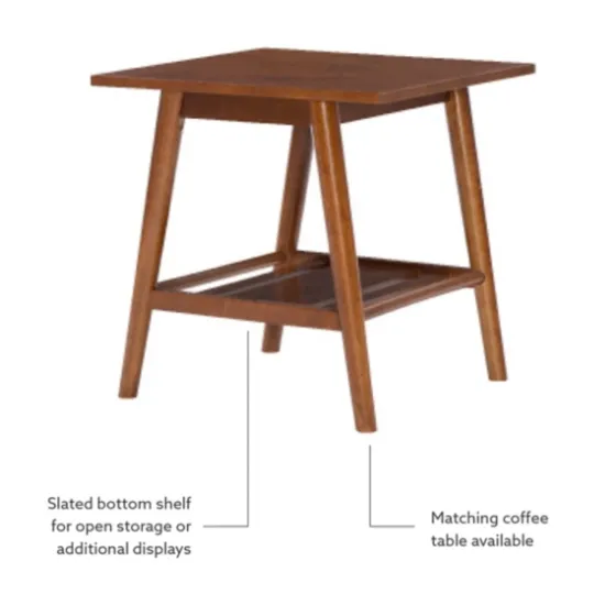 Wood Slatted Bottom Shelf Side Table-Kirkland's Home Outlet
