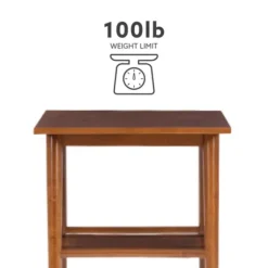 Wood Slatted Bottom Shelf Side Table-Kirkland's Home Outlet
