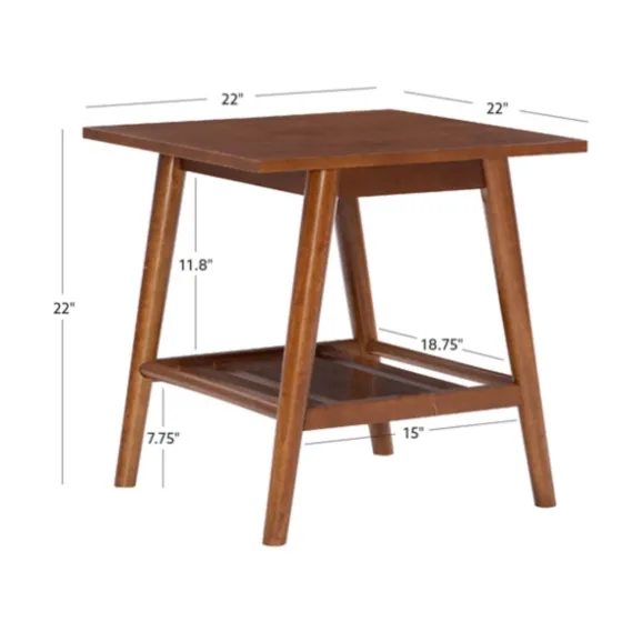 Wood Slatted Bottom Shelf Side Table-Kirkland's Home Outlet