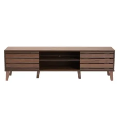 Wood Slatted Midcentury Tv Stand-Kirkland's Home Fashion