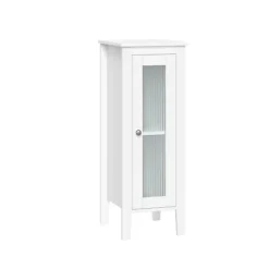 Wood Slim Single Glass Door Floor Cabinet-Kirkland's Home Best Sale
