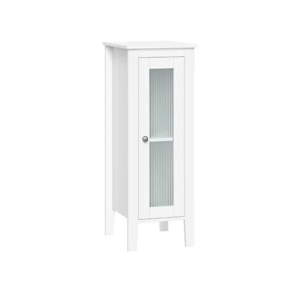 Wood Slim Single Glass Door Floor Cabinet-Kirkland's Home Best Sale