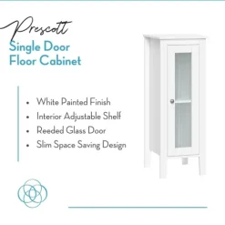 Wood Slim Single Glass Door Floor Cabinet-Kirkland's Home Best Sale