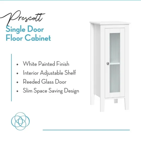 Wood Slim Single Glass Door Floor Cabinet-Kirkland's Home Best Sale