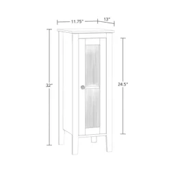 Wood Slim Single Glass Door Floor Cabinet-Kirkland's Home Best Sale