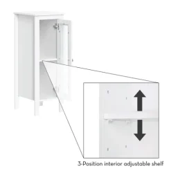Wood Slim Single Glass Door Floor Cabinet-Kirkland's Home Best Sale