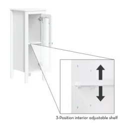 Wood Slim Single Glass Door Floor Cabinet-Kirkland's Home Best Sale