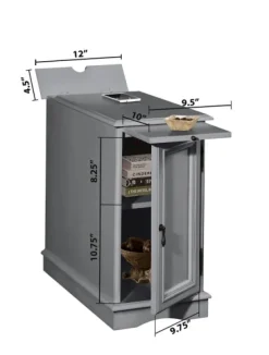 Wood Storage And Charging Accent Table-Kirkland's Home Fashion