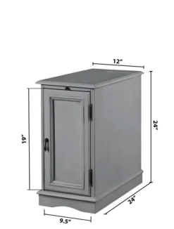 Wood Storage And Charging Accent Table-Kirkland's Home Fashion