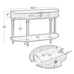 Wood 2-Tier Classic Console Table-Kirkland's Home Discount
