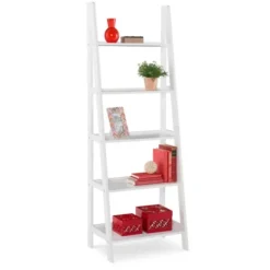 Wood 5-Tier Ladder Bookshelf-Kirkland's Home Discount