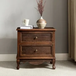 Wood Traditional 2-Drawer Nightstand-Kirkland's Home Sale