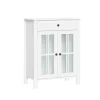 Wood Two Pane Glass Doors Floor Cabinet-Kirkland's Home Best Sale