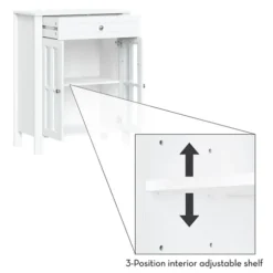 Wood Two Pane Glass Doors Floor Cabinet-Kirkland's Home Best Sale