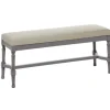 Wood Upholstered Burlap Seat Bench-Kirkland's Home Hot