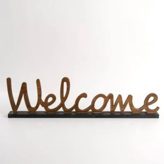 Wood Welcome Tabletop Sign-Kirkland's Home Discount