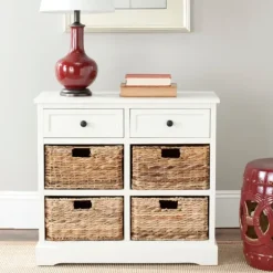 Wood Woven Baskets Cabinet-Kirkland's Home Cheap