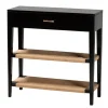 Wood Woven Shelves Console Table-Kirkland's Home Outlet