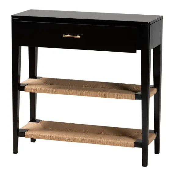 Wood Woven Shelves Console Table-Kirkland's Home Outlet