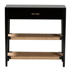 Wood Woven Shelves Console Table-Kirkland's Home Outlet