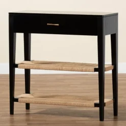 Wood Woven Shelves Console Table-Kirkland's Home Outlet