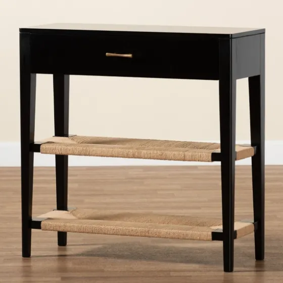 Wood Woven Shelves Console Table-Kirkland's Home Outlet