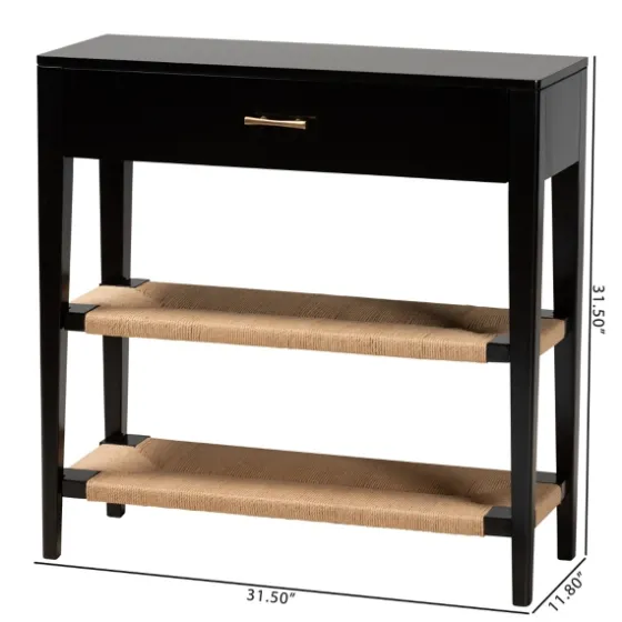 Wood Woven Shelves Console Table-Kirkland's Home Outlet