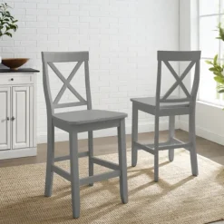 Wood X-Back Counter Stools, Set Of 2-Kirkland's Home Flash Sale