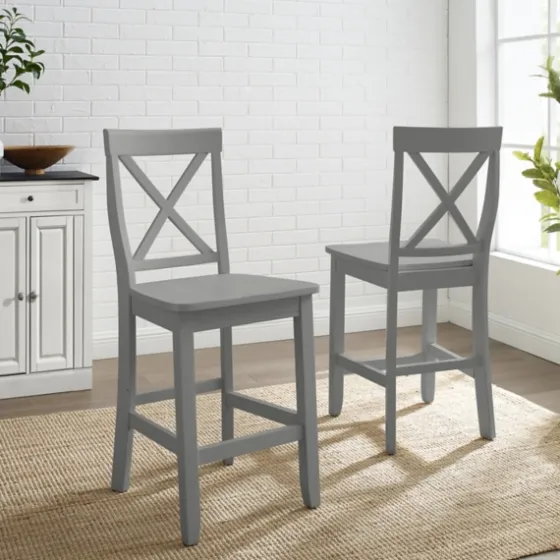 Wood X-Back Counter Stools, Set Of 2-Kirkland's Home Flash Sale
