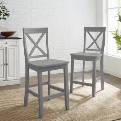 Wood X-Back Counter Stools, Set Of 2-Kirkland's Home Flash Sale