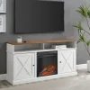 Wood X-Door Led Fireplace Cabinet-Kirkland's Home Shop