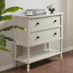 Wooden Balled Legs 2-Drawer Chest-Kirkland's Home Cheap