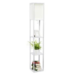 Wooden Column Shelf Floor Lamp-Kirkland's Home Hot