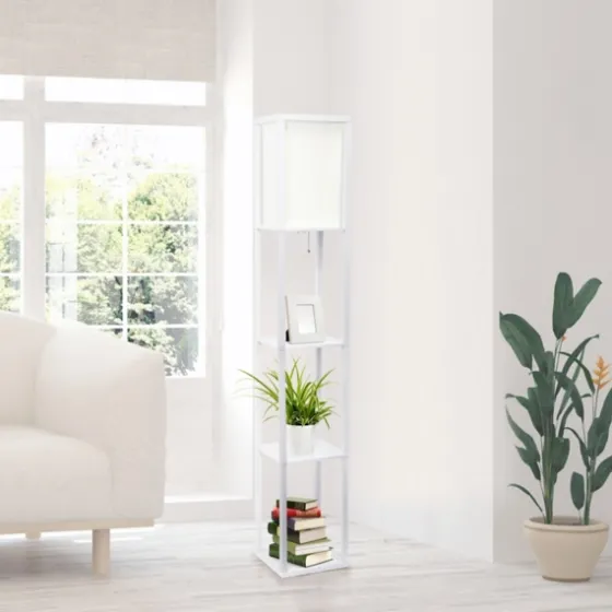Wooden Column Shelf Floor Lamp-Kirkland's Home Hot