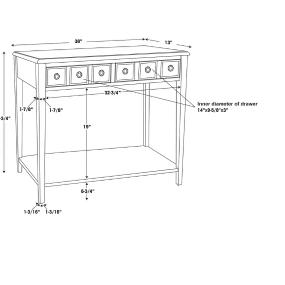 Wooden Console Table With Double Drawers-Kirkland's Home Store